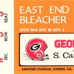 1974 Georgia vs. South Carolina Football Ticket Art | Vintage CFB History